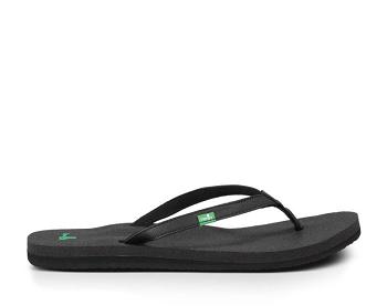 Sanuk Yoga Joy Flip Flop Dam Svarta | Sverige 567KOR